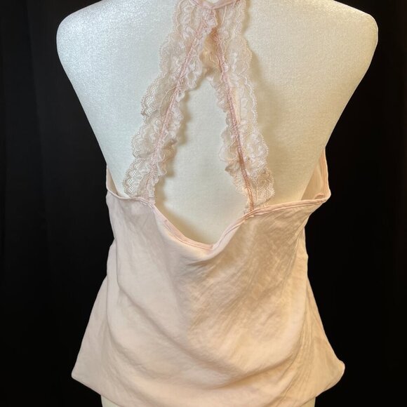 In Bloom by Jonquil Blush Lace Trim‎ Sheer Camisole Sleepwear Cami Womens Small - Picture 4 of 8